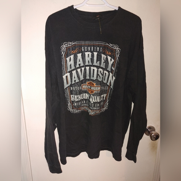 Harley-Davidson long sleeve black tea size 2XXL - Picture 2 of 4